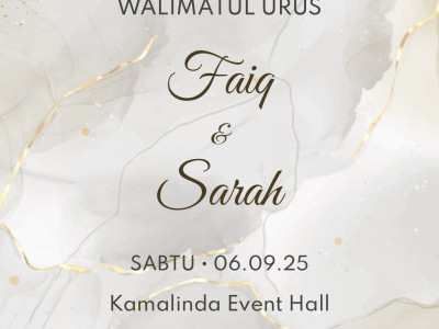 A Gift of Love – Faiq & Sarah’s Wedding Fund